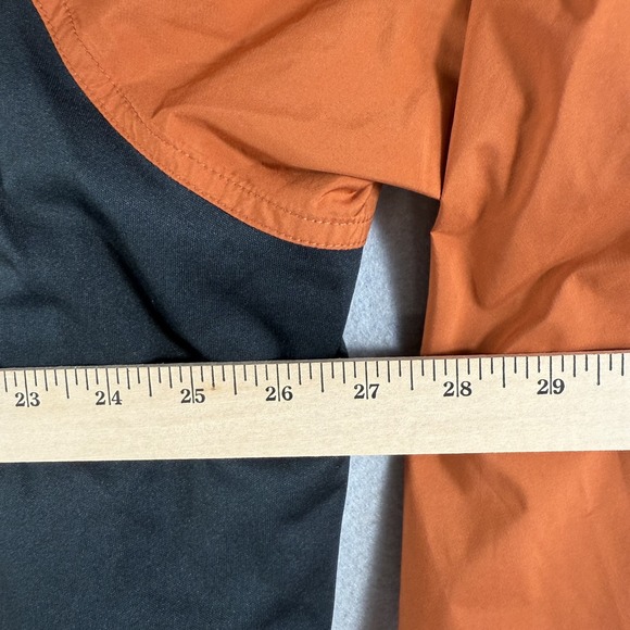 FootJoy DryJoys‎ Golf Pullover Jacket XL Orange Black Windbreaker 1/4 Zip - Picture 7 of 8